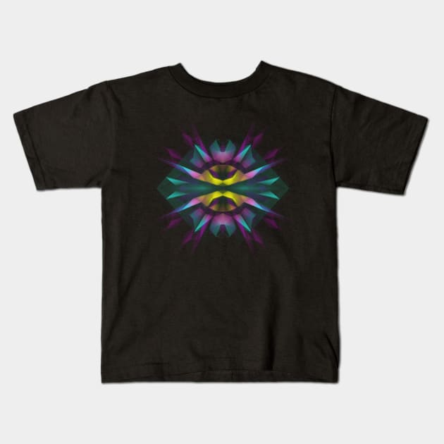 Majora Fractal Design Kids T-Shirt by thepeartree